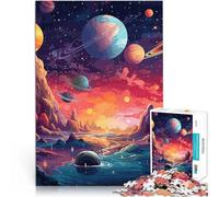 Rompecabezas para Adolescentes 1000 Piezas Paisaje de un Mundo Extraterrestre Rompecabezas Interacción Entre Padres e Hijos 52x38cm