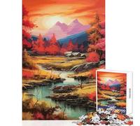 Rompecabezas para Adolescentes 1000 Piezas Paisaje Natural Arte Juguete decoración de Pared Regalos de Amigo Secreto Juegos Divertidos Actividades para Disfrutar en casa tamaño 38x26cm