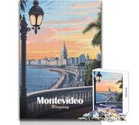 Rompecabezas para Adolescentes, 1000 Piezas, Paisaje Urbano de Montevideo, Uruguay, póster de Viaje, Arte, diversión Familiar y Noche de Juegos, decoración, Juguete, decoración de Pared