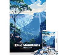 Rompecabezas para Adolescentes 1000 Piezas paisajes de Las Montañas Azules de Australia decoración del hogar Juguetes Regalo de cumpleaños Juegos relajantes colección de Artistas Bellas Artes 38x26cm