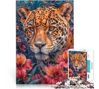 Rompecabezas para Adolescentes 1000 Piezas Pantera de Ojos Dorados Matar el Tiempo en Vacaciones en casa Regalo de cumpleaños 38x26cm