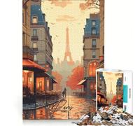 Rompecabezas para Adolescentes 1000 Piezas París Francia Juguetes antiestrés desafío difícil fortalece el Amor Entre Parejas 38x26cm