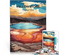Rompecabezas para Adolescentes 1000 Piezas Parque Nacional de Yellowstone Corte de precisión Decoración artística del hogar 75x50cm