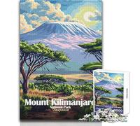 Rompecabezas para Adolescentes, 1000 Piezas, Parque Nacional del Monte Kilimanjaro, Tanzania, póster, Juguete, Juego Intelectual, Mejora la Memoria, Regalos de cumpleaños, tamaño 38x26cm