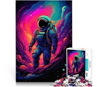 Rompecabezas para Adolescentes 1000 Piezas Paseo de la Nebulosa del Astronauta Diversión Familiar Lista de Deseos con Papá Noel 38x26cm
