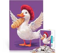 Rompecabezas para Adolescentes 1000 Piezas Pato con Baguette Juguete Educativo de Aprendizaje Interacción Entre Padres e Hijos 75x50cm