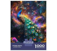 Rompecabezas para Adolescentes 1000 Piezas Peacock in A Dreamy Forest Rompecabezas para Adultos Juegos Relajantes Análisis Y Lógica para Cumpleaños, Navidad 52x38cm/1000pcs