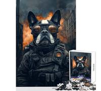 Rompecabezas para Adolescentes 1000 Piezas Perro de Guerra Juguete Educativo Ideas de Regalos para Juego Educativo Fomenta el Amor Entre Parejas Tamaño 50x75cm