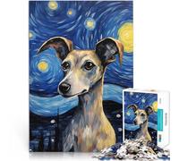 Rompecabezas para Adolescentes 1000 Piezas Perro Galgo Italiano Matar el Tiempo en Vacaciones en casa Mejorar el Amor Entre Parejas 38x26cm