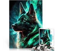 Rompecabezas para Adolescentes 1000 Piezas Perro Pastor alemán mítico Diversión Familiar Actividades Divertidas en casa, Regalos de cumpleaños, Regalos de Viaje, 38x26cm