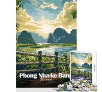 Rompecabezas para Adolescentes 1000 Piezas Phong Nha-KE Bang Vietnam Paisaje Arte Juguete decoración de Pared Regalo Divertido Juego de ingenio Mejora el Amor Entre Parejas tamaño 38x26cm