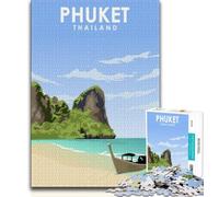 Rompecabezas para Adolescentes, 1000 Piezas, Phuket, Tailandia, Arte de Viaje, Juego Educativo, desafío, Juguete, decoración única para el hogar y Regalos (38x26cm)
