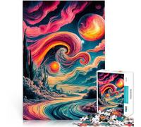 Rompecabezas para Adolescentes 1000 Piezas Pintando para el Mundo Rosa Juego Intelectual Decoración de Pared cumpleaños y Navidad 38x26cm