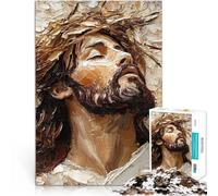 Rompecabezas para Adolescentes 1000 Piezas Pintura de Jesucristo Juguetes de Juego para Regalo Familiar Decoración del hogar 75x50cm