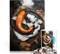 Rompecabezas para Adolescentes 1000 Piezas Pintura de Peces koi Juguetes para aliviar el estrés Trato como Regalo para Toda la Familia 52x38cm