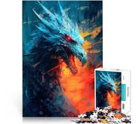 Rompecabezas para Adolescentes 1000 Piezas Pintura del dragón místico Juegos de relajación Interacción Entre Padres e Hijos 75x50cm