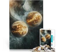 Rompecabezas para Adolescentes 1000 Piezas Planetas Gigantes gaseosos en el Espacio Juego Intelectual de Juguete Apto para Parejas 75x50cm