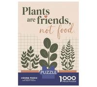 Rompecabezas para Adolescentes 1000 Piezas Plants Are Friends, Not Food Rompecabezas para Adultos Juegos Familiares Análisis Y Lógica para Cumpleaños, Navidad 52x38cm/1000pcs