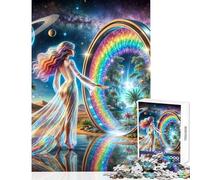 Rompecabezas para Adolescentes 1000 Piezas Portal del Desierto Juego Educativo desafío difícil Juguete Educativo interacción Entre Padres e Hijos (50x75cm)