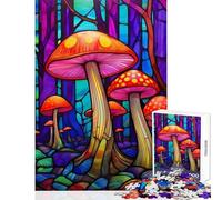 Rompecabezas para Adolescentes 1000 Piezas póster de Hongo psilocibina Juguete para decoración de Pared Obra de Arte Regalo Juego Familiar interacción Entre Padres e Hijos tamaño 38x52cm