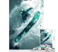 Rompecabezas para Adolescentes 1000 Piezas póster de Snowboarder en Vuelo Juguetes de Bricolaje Regalo de cumpleaños Juegos educativos Adecuado para decoración de Escritorio tamaño 38x26cm