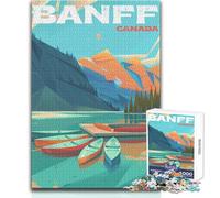 Rompecabezas para Adolescentes,1000 Piezas,póster del Parque Nacional Banff,Juego de desafío único,Actividades Familiares,Regalo de cumpleaños,tamaño 50x75cm