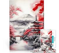 Rompecabezas para Adolescentes 1000 Piezas Pueblo japonés Juguetes Juegos Educativos Antiestrés Interacción Entre Padres e Hijos 75x50cm