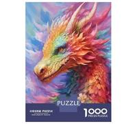 Rompecabezas para Adolescentes 1000 Piezas Rainbow Flower Dragon Rompecabezas para Adultos Juegos Familiares Análisis Y Lógica para Cumpleaños, Navidad 70x50cm/1000pcs