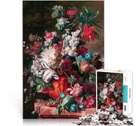 Rompecabezas para Adolescentes 1000 Piezas Ramo de Flores Juego desafiante y Juego Familiar Interacción Entre Padres e Hijos 75x50cm