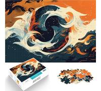 Rompecabezas para Adolescentes 1000 Piezas Remolino Espacial Abstracto Yin Yang Acertijo para Adecuado para decoración de Escritorio. 75x50cm