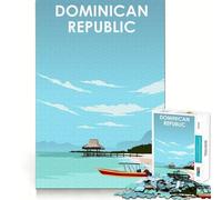Rompecabezas para Adolescentes,1000 Piezas,República Dominicana,Corte Exacto,Juego de ingenio,Regalo para un Momento de Juego Tranquilo,Regalo de Arte navideño (38x52cm)