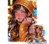 Rompecabezas para Adolescentes 1000 Piezas Resplandor Dorado de sueños invernales Rompecabezas para Adolescentes Juegos Divertidos Corte de precisión cumpleaños (tamaño 38x26cm)