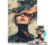 Rompecabezas para Adolescentes 1000 Piezas Resumen Mujer ahogándose Entrena tu Cerebro y Tus Manos Decoración 38x26cm