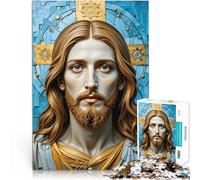 Rompecabezas para Adolescentes 1000 Piezas Retrato de Jesucristo Juegos educativos Juguetes de Bricolaje Gran Regalo para Juegos 75x50cm