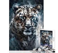 Rompecabezas para Adolescentes 1000 Piezas Retrato de Leopardo decoración del hogar Juguetes Regalo de cumpleaños Juegos relajantes colección de Artistas Bellas Artes tamaño 38x26cm
