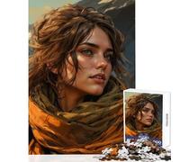 Rompecabezas para Adolescentes 1000 Piezas Retrato de niña cómica decoración del hogar Juguetes Regalo Divertido Juego práctico interacción Entre Padres e Hijos tamaño 50x75cm