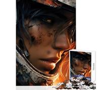 Rompecabezas para Adolescentes 1000 Piezas Retrato de una guerrera de Ciencia ficción Herida Juguetes de decoración para el hogar Regalo de cumpleaños para Juegos educativos Actividades Divertidas