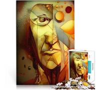 Rompecabezas para Adolescentes 1000 Piezas Retrato Humano Surrealista Rompecabezas con Piezas de Formas aleatorias Que se entrelazan Completamente 38x26cm