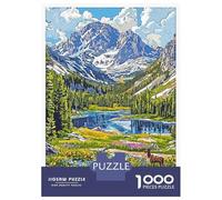 Rompecabezas para Adolescentes 1000 Piezas Rocky Mountain Landscape Rompecabezas para Adultos Juguetes Antiestrés Patrón De Montaje Oferta como Regalo para Toda La Familia 70x50cm/1000pcs