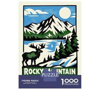 Rompecabezas para Adolescentes 1000 Piezas Rocky Mountain National Park Poster Rompecabezas para Adultos Juegos Familiares Análisis Y Lógica para Cumpleaños, Navidad 52x38cm/1000pcs