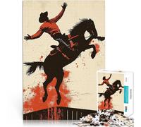 Rompecabezas para Adolescentes 1000 Piezas Rodeo del Salvaje Oeste Desafío difícil para aliviar el estrés Una Obra de Arte 75x50cm