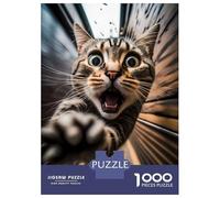 Rompecabezas para Adolescentes 1000 Piezas Rogue Cat on The Loose Rompecabezas para Adultos Juegos Relajantes Mejora La Memoria Difícil Y Desafiante 52x38cm/1000pcs