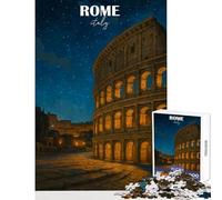 Rompecabezas para Adolescentes 1000 Piezas Roma Italia Coliseo Noche Juguetes DIY Grandes Regalos y Juguetes Juegos Familiares Mejorar el Amor en Pareja Tamaño 38x26cm