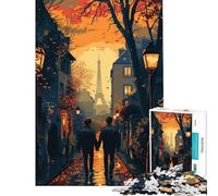 Rompecabezas para Adolescentes 1000 Piezas Romance Parisino Juegos relajantes Juguete Juego Intelectual Grandes Regalos y Juguetes Actividades Familiares (Tamaño 38x52cm)