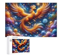 Rompecabezas para adolescentes, 1000 piezas, rompecabezas mágico de fénix en cielo estrellado para adultos, juego práctico, carrera de velocidad manual, desafío educativo, 1000 piezas