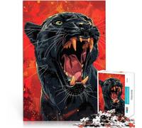 Rompecabezas para Adolescentes 1000 Piezas Rugido de la Pantera Negra Difícil Difícil Cada Pieza es única: un desafiante y Divertido Juego Familiar 75x50cm