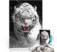 Rompecabezas para Adolescentes 1000 Piezas Rugido del Tigre Blanco Juguete Educativo para aliviar el estrés Gran Regalo 38x26cm