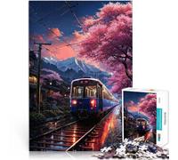 Rompecabezas para Adolescentes 1000 Piezas Sakura Sunset Express Juguete Educativo de Aprendizaje Grandes Regalos y Juguetes 38x26cm
