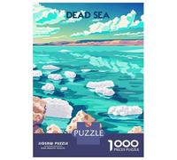 Rompecabezas para Adolescentes 1000 Piezas Serene Dead Sea Rompecabezas para Adultos Juegos De Relajación Corte De Precisión Oferta como Regalo para Toda La Familia 38x26cm/1000pcs