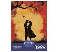 Rompecabezas para Adolescentes 1000 Piezas Silhouette Couple Sunset Rompecabezas para Adultos Juegos Familiares Análisis Y Lógica para Cumpleaños, Navidad 70x50cm/1000pcs